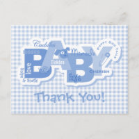 Snips & Snails Baby Merci Carte postale