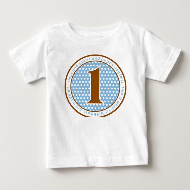 Snips und Schnecken Erstgeburtstag T Shirt (Vorderseite)