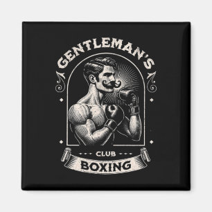 #snirt Gentleman's Boxclub Retro mit Boxer Motiv Magnet
