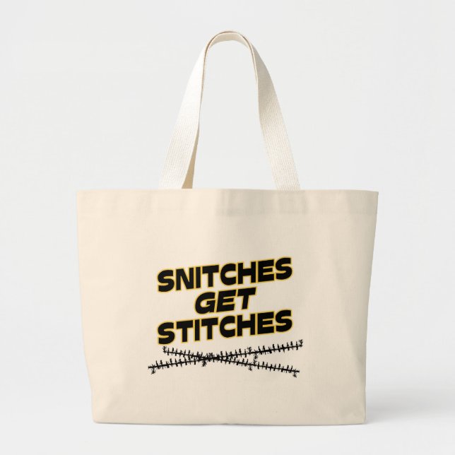 Snitches erhalten Stiche Jumbo Stoffbeutel (Vorne)