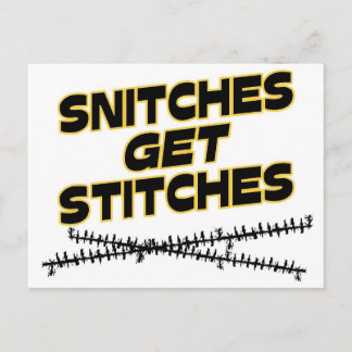 Snitches erhalten Stiche Postkarte