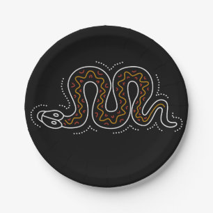 Snkae punktierte Entwurf Pappteller