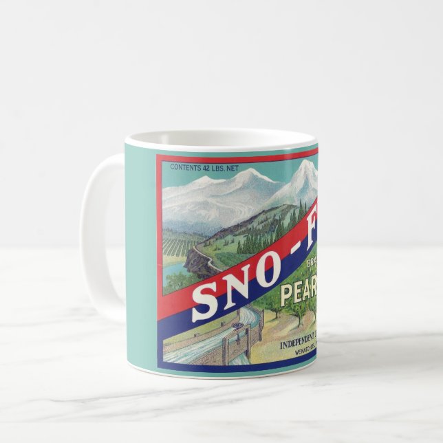 Sno-Gefüttert Birnen-Tasse Kaffeetasse (Vorderseite Links)