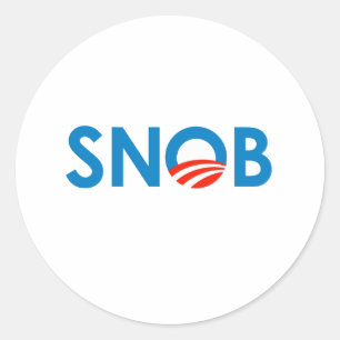 SNOB / ANTIOBAMA RUNDER AUFKLEBER
