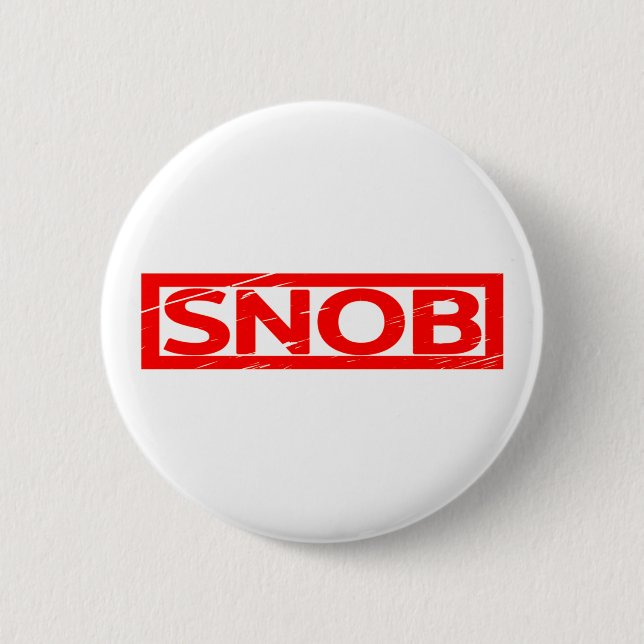 Snob Briefmarke Button (Vorderseite)