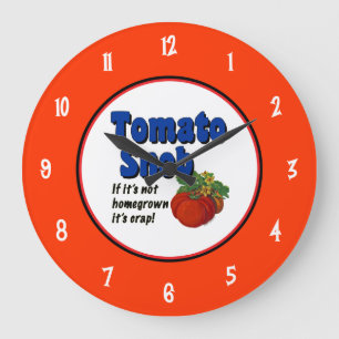 Snob tomate dire avec des chiffres Horloge murale