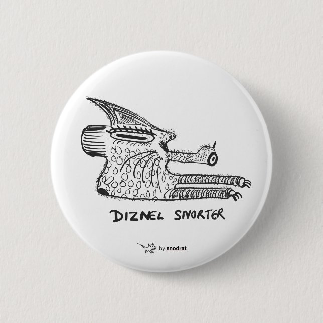 Snod Ratte: Diznel Snorter Button (Vorderseite)