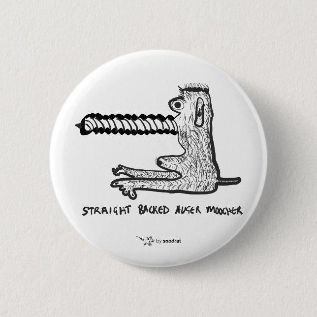 Snod Ratte: Gerader unterstützter BohrerMoocher Button (Vorderseite)