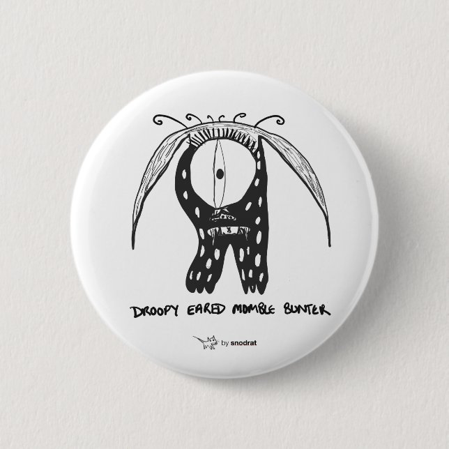 Snod Ratte: Herabhängender ohriger Momble Bunter Button (Vorderseite)