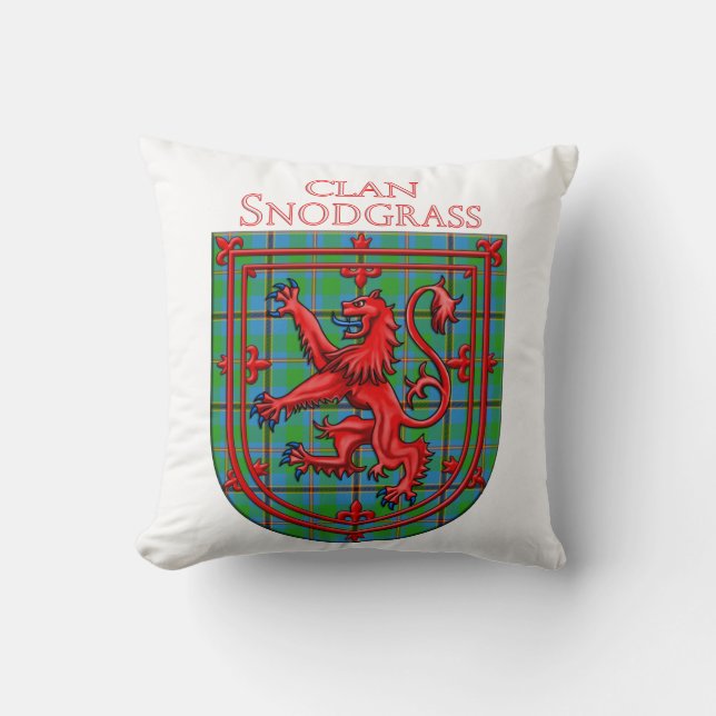 Snodgrass Tartan Scottish Kariert Lion Rampant Kissen (Vorderseite)