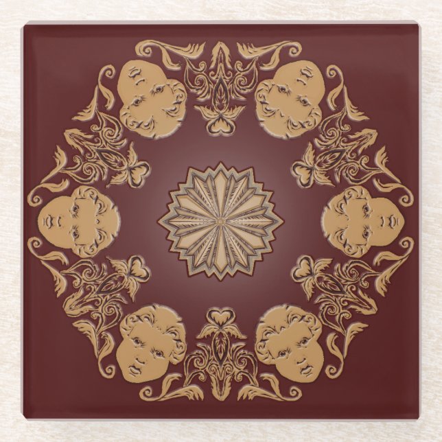 Snoiwflake Glas-Untersetzer Glasuntersetzer (Vorderseite)