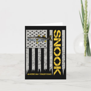 Snook-Angler - Vintage-amerikanische Flagge Snook Karte