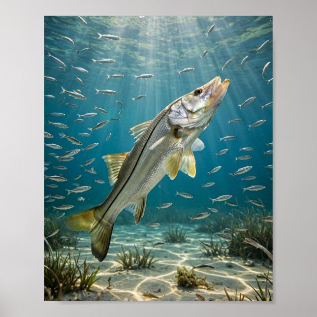 Snook Fisch Kunst Poster (Vorne)
