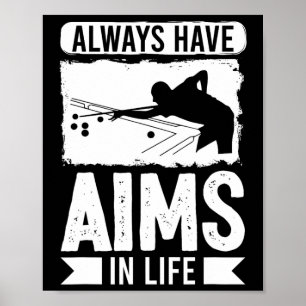 Snooker Apparel für Erwachsene hat immer Ziele im Poster