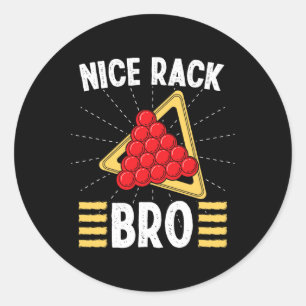 Snooker Apparel für Erwachsene Nice Rack Bro Pool Runder Aufkleber