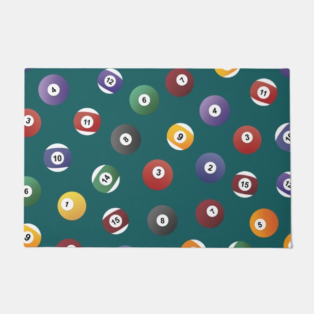 Snooker-Ball-Muster, Billiard-Spielergeschenke Fußmatte (Vorderseite)