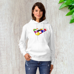 Snooker Balls Womens Hoodie