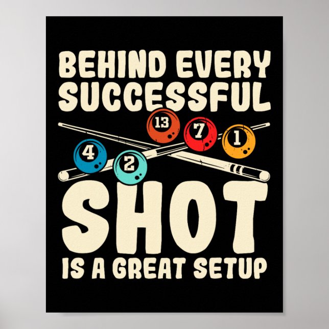 Snooker Billiard Player Billiards Poster (Vorne)