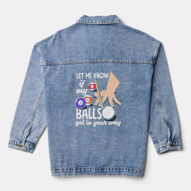 Snooker Billiard Player Jeansjacke (Rückseite)