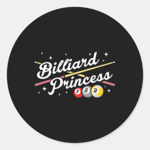 Snooker Game Billiard Princess Pool Spieler Billia Runder Aufkleber