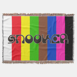 SNOOKER Moderner Schriftart und farbige Streifen Decke