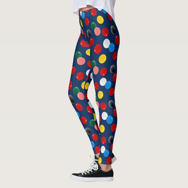 Snooker Player farbenfrohe Billiard Leggings (Links)