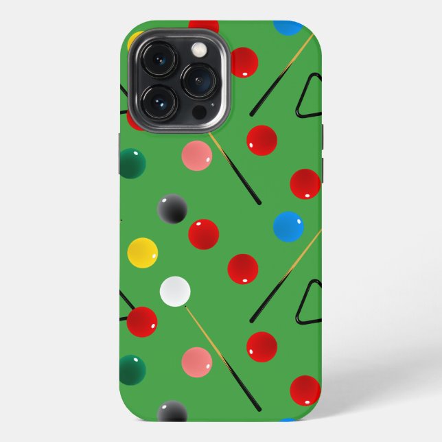Snooker Player iPhone 13 Pro Max Hülle (Rückseite)