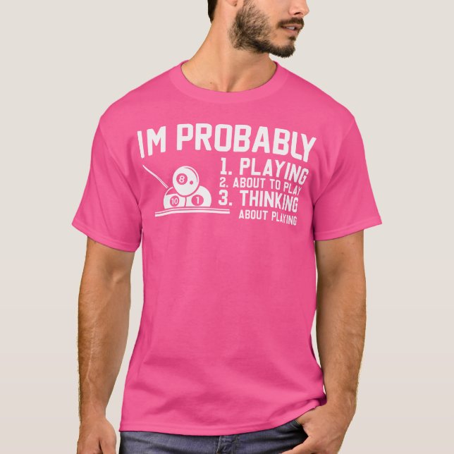 Snooker Pool Player und Pool Billard T-Shirt (Vorderseite)
