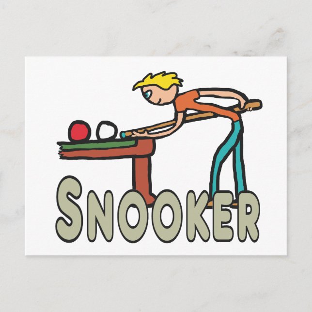 Snooker Postkarte (Vorderseite)