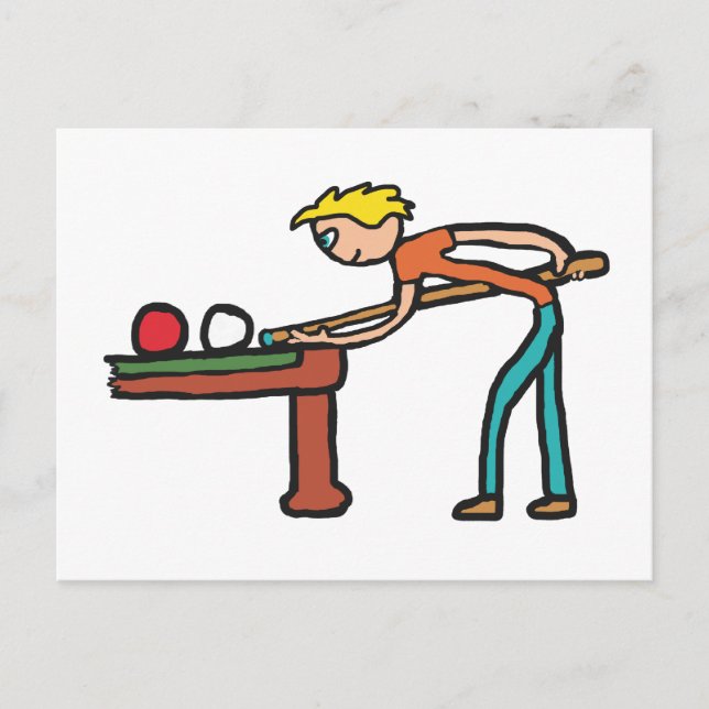Snooker Postkarte (Vorderseite)
