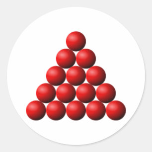 Snooker Triangle Runder Aufkleber