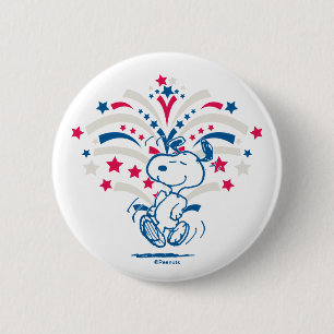 Snoopy 4. Juli Tanz Button