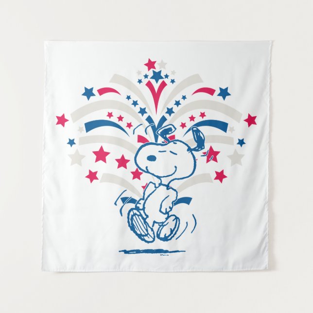 Snoopy 4. Juli Tanz Wandteppich (Vorderseite)