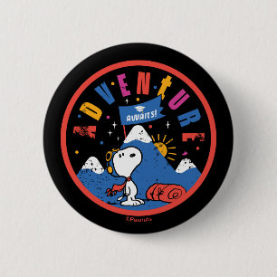 Snoopy Abenteuer Wartet Abschluss Berg Design Button