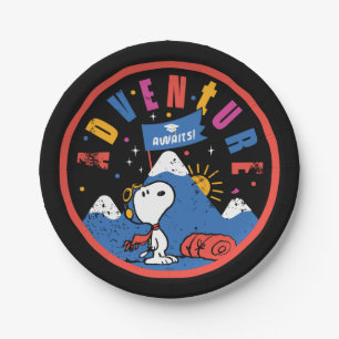 Snoopy Abenteuer Wartet Abschluss Berg Design Pappteller