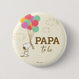 Snoopy and Balloons Babydusche Opa Button