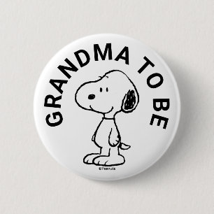Snoopy Baby Dusche Oma zu sein Button