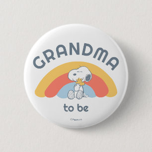 Snoopy Baby Dusche Oma zu sein Button