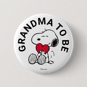 Snoopy Baby Dusche Oma zu sein Button