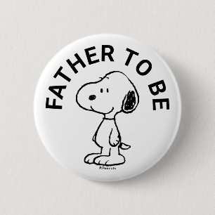 Snoopy Baby Dusche Vater zu sein Button