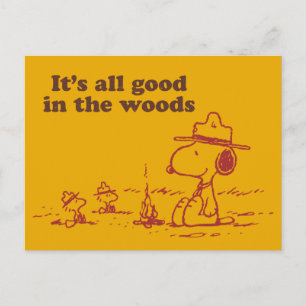 Snoopy Beagle Scout - Alles gut im Wald Postkarte