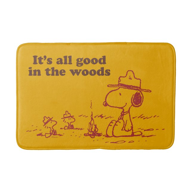Snoopy | Beagle Scout - Alles Gute im Wald Badematte (Vorderseite)
