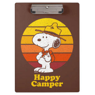 Snoopy Beagle Scout - Glücklicher Camper Klemmbrett