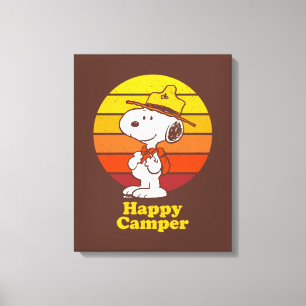 Snoopy Beagle Scout - Glücklicher Camper Leinwanddruck