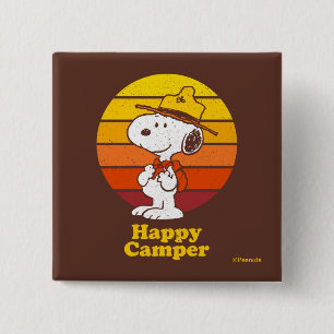 Snoopy   Beagle Scout - Happy Camper Button