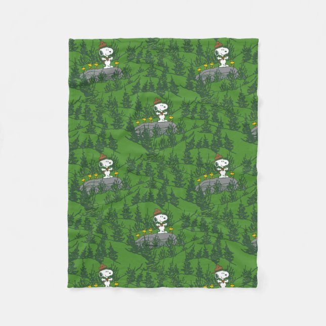 Snoopy Beagle Scout Hiking Pattern Fleecedecke (Vorderseite)