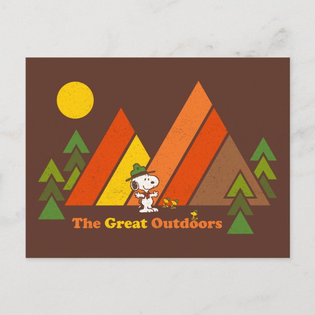 Snoopy | Beagle Scout - The Great Outdoor Postkarte (Vorderseite)