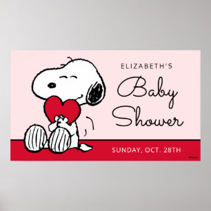 Snoopy   Bébé Chéri Poster de Baby Shower