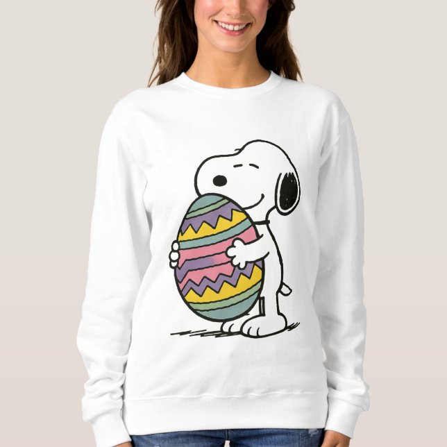 Snoopy beim Eierlegen Sweatshirt (Vorderseite)