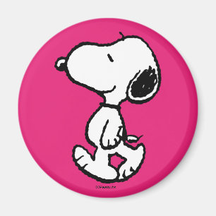 Snoopy Black & Magenta Magnet